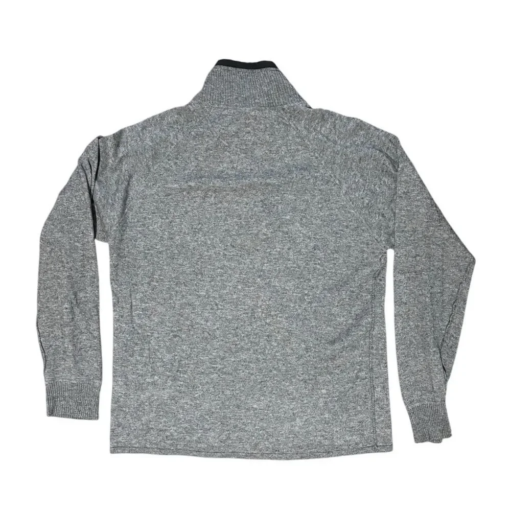 The North Face Wool Sweater Men’s Medium Heather Gray Quarter Zip